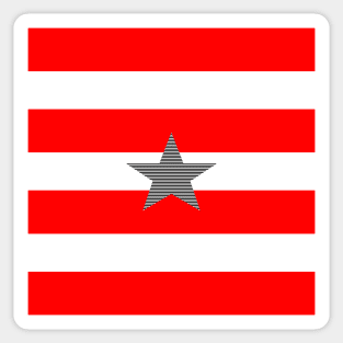 Red strips - star Sticker